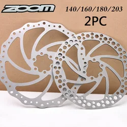 2pc ZOOM Disc Brake Rotor 140mm 160mm 180mm 203mm Bicycle Brake Rotors 6 Bolts Hydraulic Disc Brake Rotor for Shimano Sram