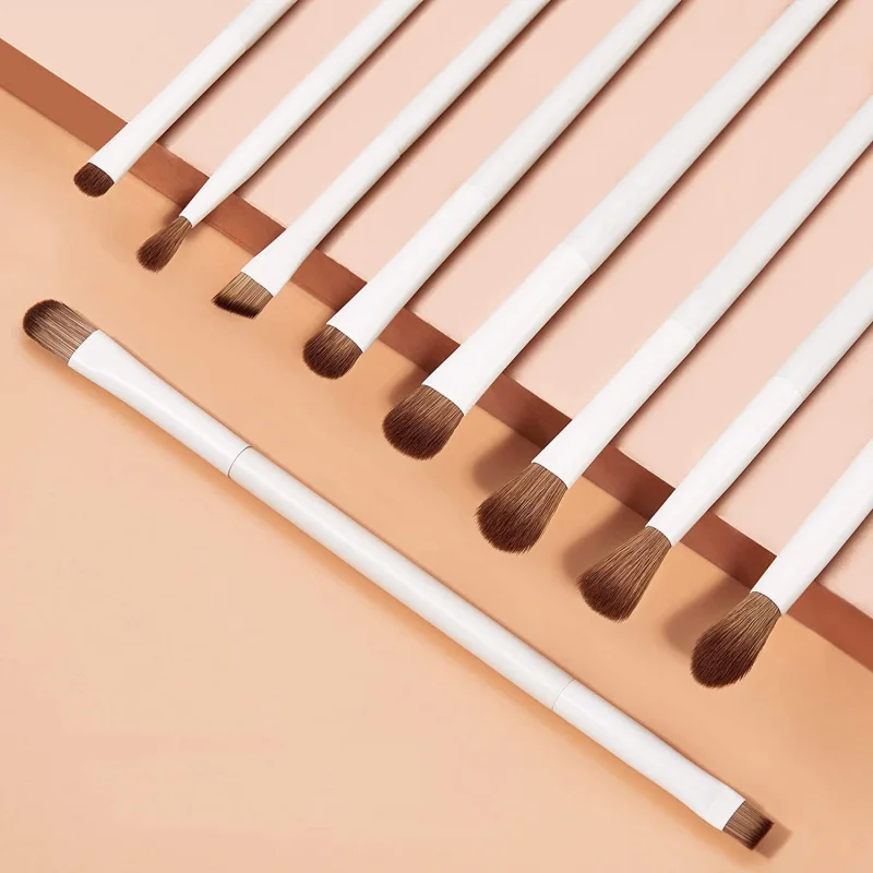14 set di pennelli per trucco con manico in legno, morbido ombretto professionale, fard, correttore, contorno, pennello per cipria, set completo di strumenti