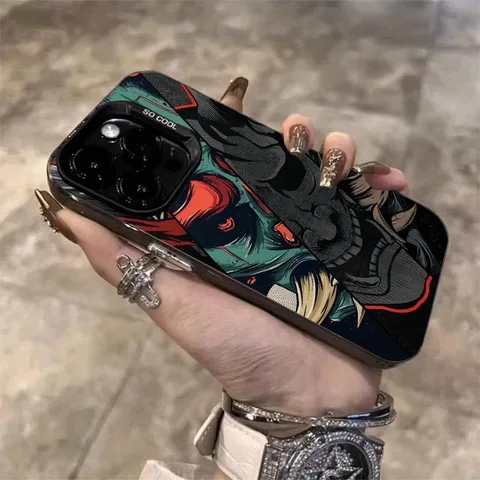 Чехол для телефона Japan Ghost Face Samurai для iPhone 16 Pro Max 15 14 13 12 11 Pro MAX с матовой задней крышкой с защитой от падения