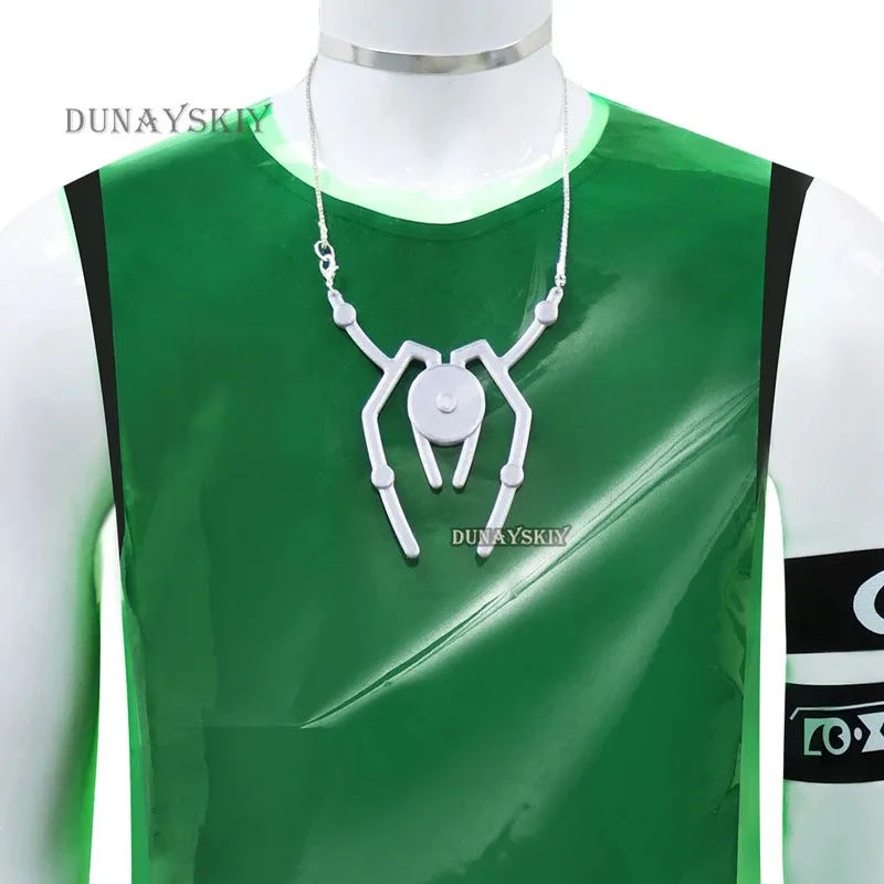 Till Blink Gone R7 Аниме Alien Stage Косплей Костюм Топ Брюки Опора Татуировки Колье Ожерелье Парик Идол Набор Мужчины Хэллоуин Индивидуальные