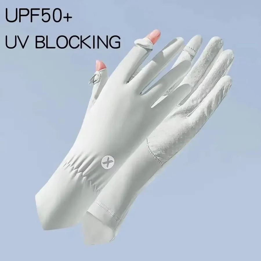 Breathable Touch Screen Anti-UV Women Gloves Mittens Sunscreen Gloves Ice Silk Gloves Cycling Driving Mittens Outdoor