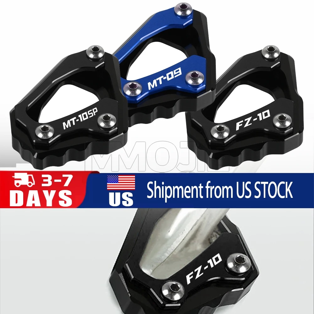 

For Yamaha MT-10 MT10 FZ-10 FZ10 R1M R1 M 2015-2024 2023 2022 2021 Motorcycle Kickstand Plate Extension Support Foot Pad Base