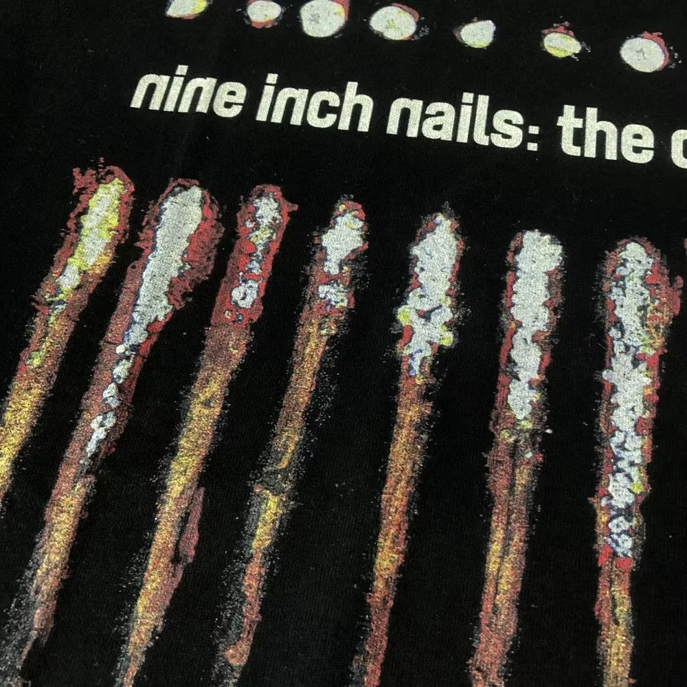 聖マイケルナインインチネイルズグラフィックプリントストリートヴィンテージ服カジュアルルーズトップス Tシャツ Tシャツ女性男性服