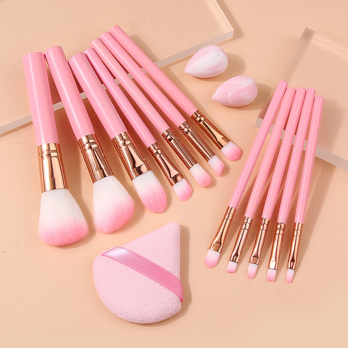 15Pcs 15Pcs Makeup Brush Set,Complete Cosmetic Kit for Foundation,Blush,Eyeshadow, Flawless Application for Makeup Beginners - Aliexpress Deal