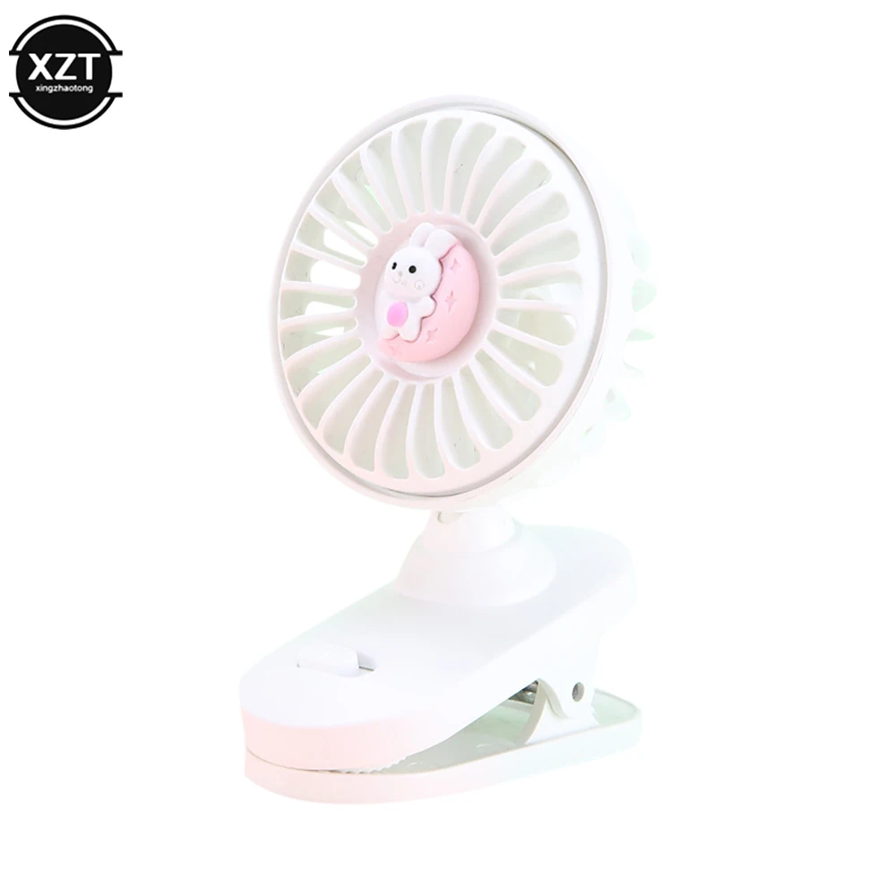 Mini Cartoon Clip Fan USB Charging Ultra-quiet Large Wind High Quality Portable Desktop Cooling Ventilador