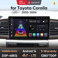 Junsun AI CarPlay 4G Android 14 Car Radio for Toyota Corolla E130 E120 2000-2004 Multimedia Player WiFi GPS Navi TouchScreen