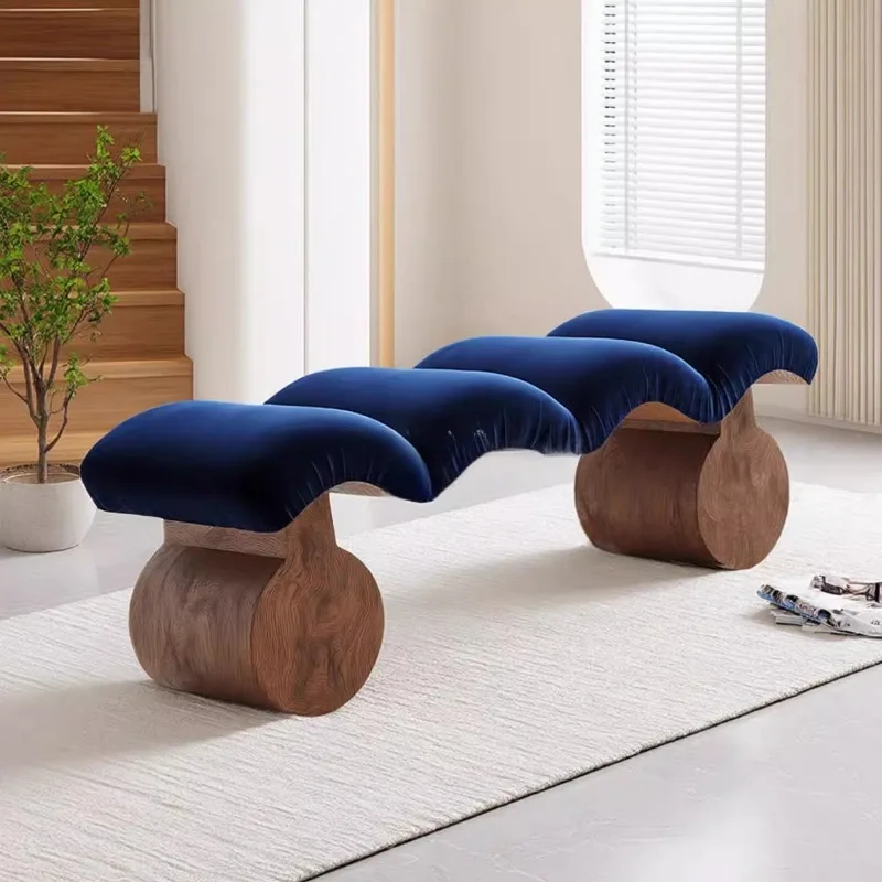 Nordic minimalist designer creative special-shaped sofa stool cloakroom changing stool bed and breakfast club bedroom end stool