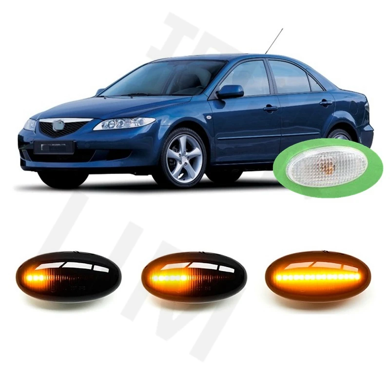 for Mazda 6 GG GY 2002 2003 2004 2005 2006 2007 2008 Sequential LED Dynamic Indicator Side Marker Turn Light Signal Lamp