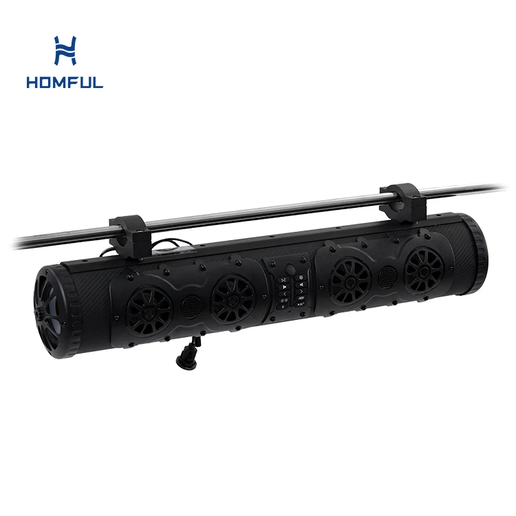 

HOMFUL Bluetooth Многоцветная морская звуковая панель со светодиодной подсветкой Водонепроницаемая лодочная колонка IP66