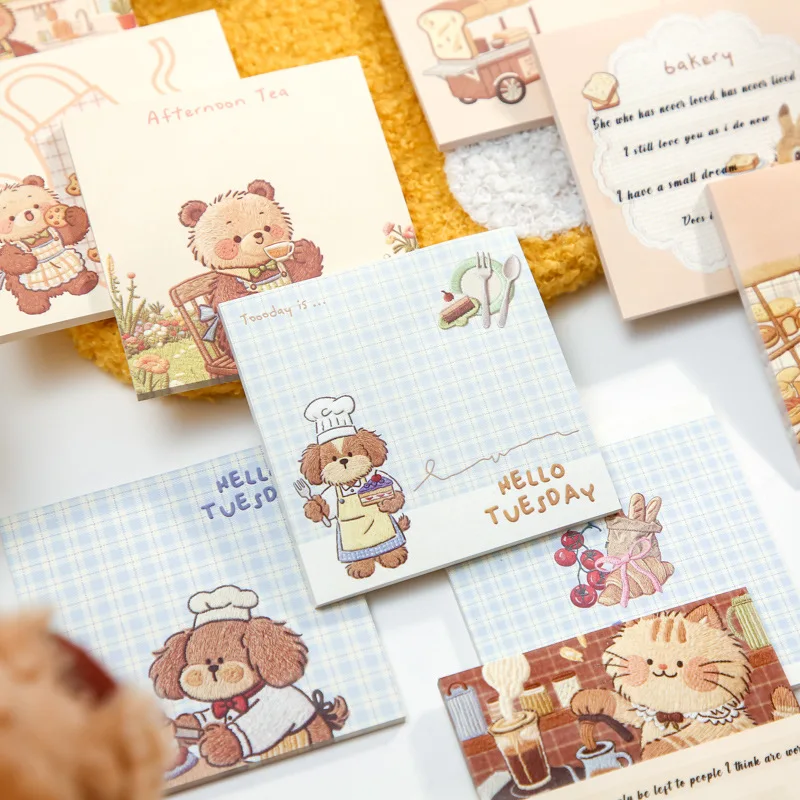 Kawai Lovely Office School Supplies Sweet Dreams Concerto Cute Pet Illustration Theme Handbook Material Paper Sticker Memo Pad