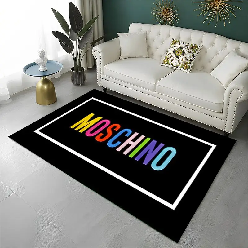 Classic M-Moschino Cartoon Bear Non-Slip Area Rug for Living Room,Bedroom,Playroom,Soft Carpet Floor Mat Home Decor Rug Kid Room