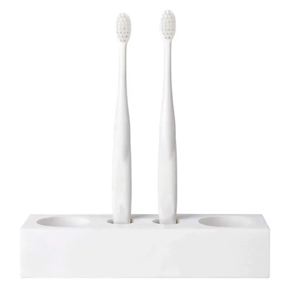 Natural Marble Stone Bathroom Electric Toothbrush Holder Toothpaste Stand 4 Slots