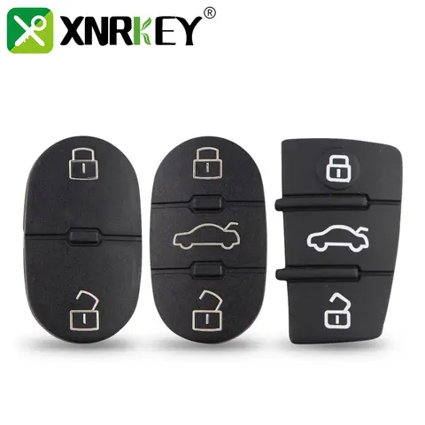 XNRKEY-2/3 버튼 자동차 키 셸 실리콘 고무 버튼 패드, 아우디 A3 A4 A5 A6 A8 A2 TT B6 Q3 Q5 Q7 S RS 케이스 패드 수리 스킨