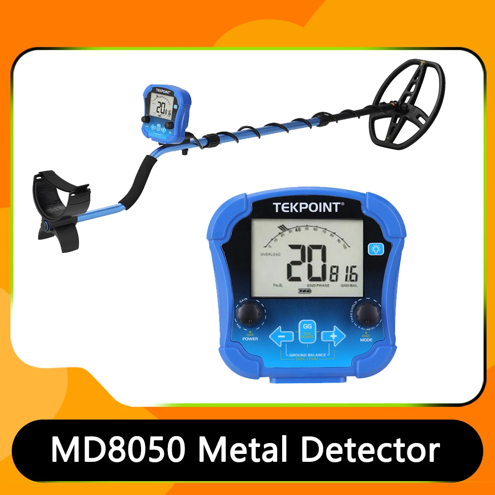 

MD8050 Metal Detector Ultra-high Sensitivity Underground Depth Gold Detector Treasures Search Detect Hunters Tracker