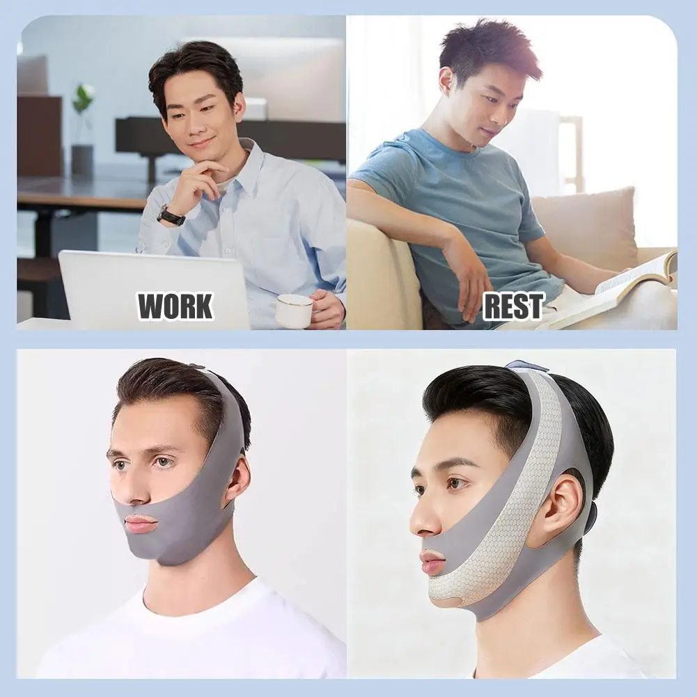 Face Sculpting Sleep Mask Breathable Elastic Lifting Tightening Mask Skin Care Slimming Strap Chin Up Mask Double Chin Mask