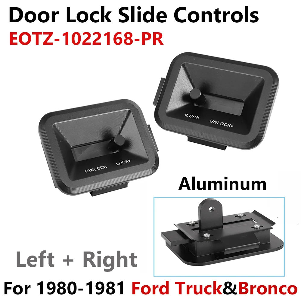 1 Pair Door Lock Slide Controls For 1980-81 Ford Truck, 1980-81 Bronco E0TZ-1022168-PR