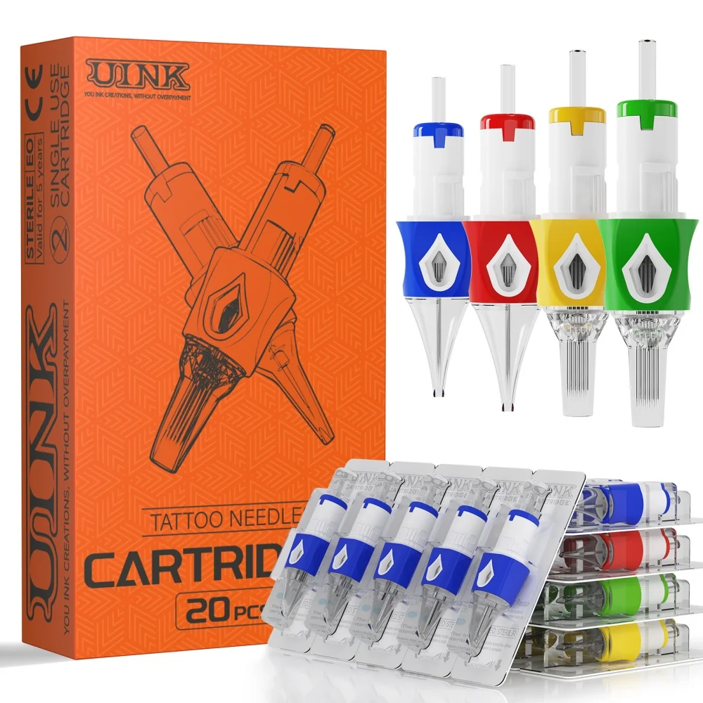 UINK 20Pcs/Box Tattoo Needles RS/RL/RM/M1 Multiple Models High-quality Body Art Creative Designs For Professional Tattoo Artists