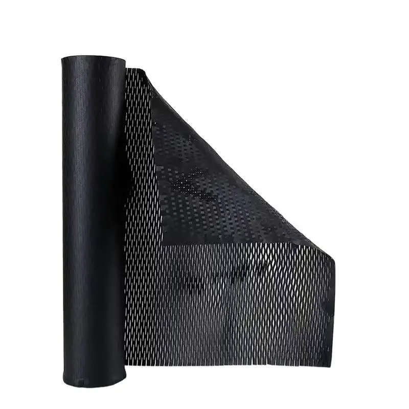 Black Easy to tear Honeycomb Paper Roll Paper for Fragile Goods Recyclable Protection Buffer Wrapping Material