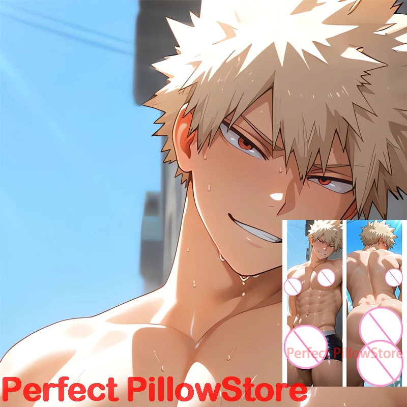 Dakimakura أنيمي كاتسوكي باكوغو على الوجهين طباعة وسائد الجسم بالحجم الطبيعي غطاء وسادة الكبار