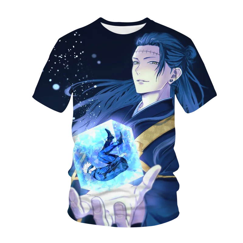 

Latest Jujutsu Kaisen 3D Printing Casual T-shirt Popular Classic Anime Men's Fashion Harajuku Top T-shirt Gojo Satoru T-shirt