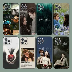 Team Edward Jacob T-Twilight  Phone Case For iPhone 15,14,13,12,11,Plus,Pro Max,XS,X,XR,SE,Mini,8,7 Soft Silicone Black Cover