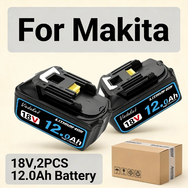 Authentic 12Ah for Makita battery, hot selling for Makita 18v tools battery, replaceable DHR202 DJV182 DDF487 DTW700 DGA404 ♻️