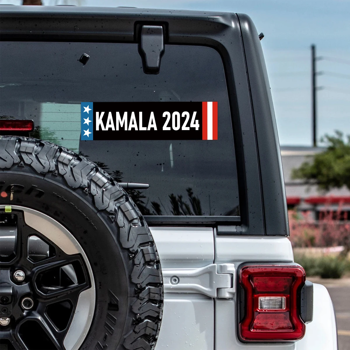 Pegatinas de Kamala 2024 de 3 piezas, calcomanías de elección presidencial de Kamala Harris 2024 para ordenador portátil, calcomanía de vinilo impermeable para parachoques de coche