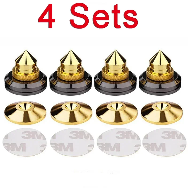 Newest 4pcs/sets Speaker Isolation Spikes Cones Feet Pads M6 Speakers Spike Feet Stand Adjustable Speak-er Base Pad