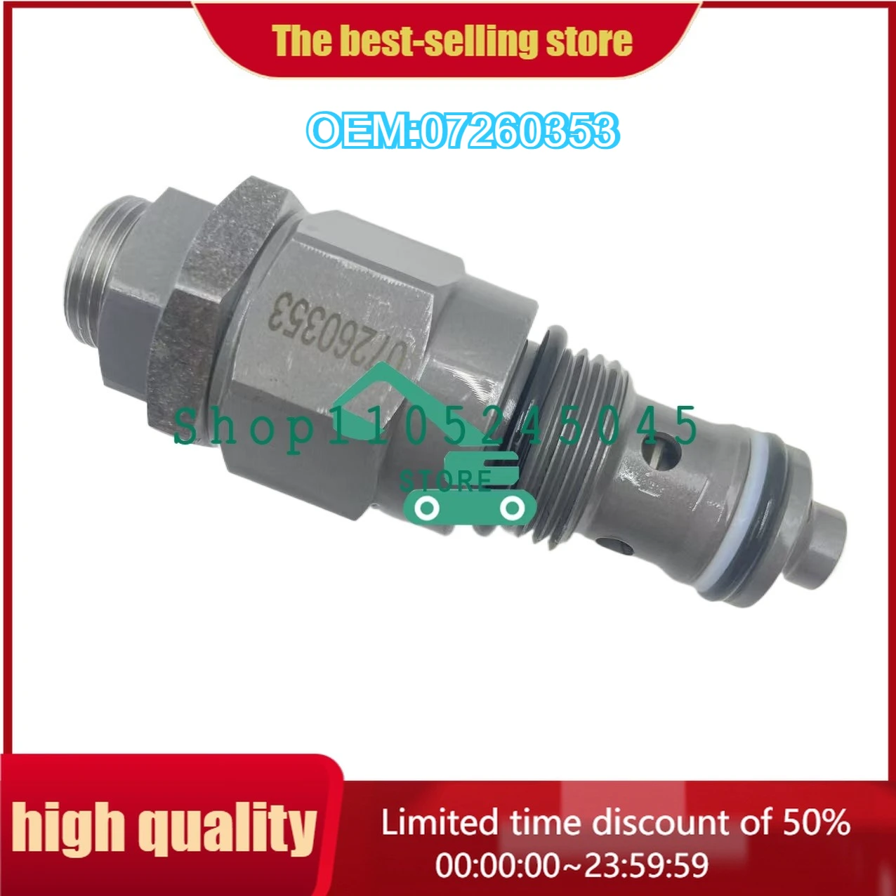 

Premium 07260353 Relief/Drain Valve for E45, SY55, SY60, SY65, SY75