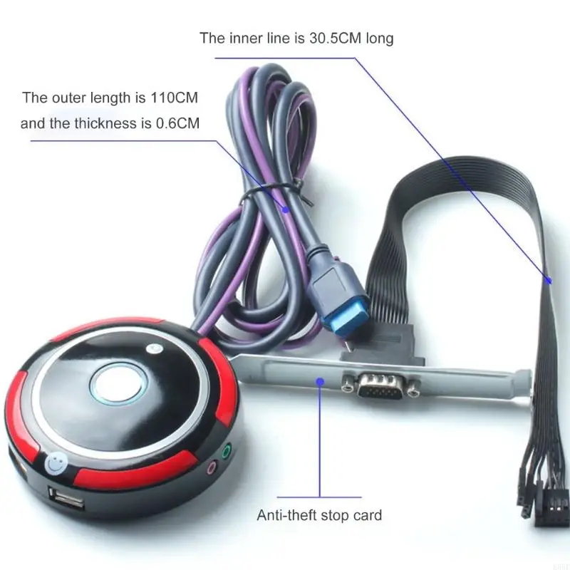 E65E Conveniente Switches Computador Desktop com porta USB e Audios para Internet Cafes