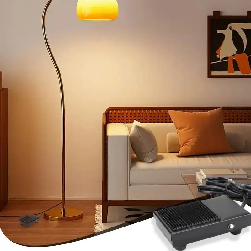 القدم تعمل دواسة تحكم زر القدم مع سلك عدم الانزلاق RV دواسة كهربائية زر تمديد الحبل جهد ل #2