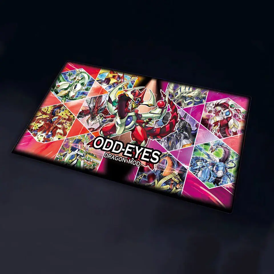 600x350mm Yu-Gi-Oh! Odd‑Eyes Pendulum Drago Theme Playmat Odd‑Eyes Light Dragon Single Player Rubber Board Game Card Mat Gifts