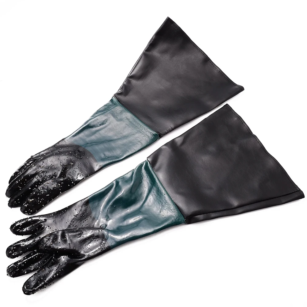 

1 Pair PVC Sandblasting Gloves 11.8" Diameter Opening Fits All Abrasive Gloves For Sandblaster SandBlast Cabinet Accessories