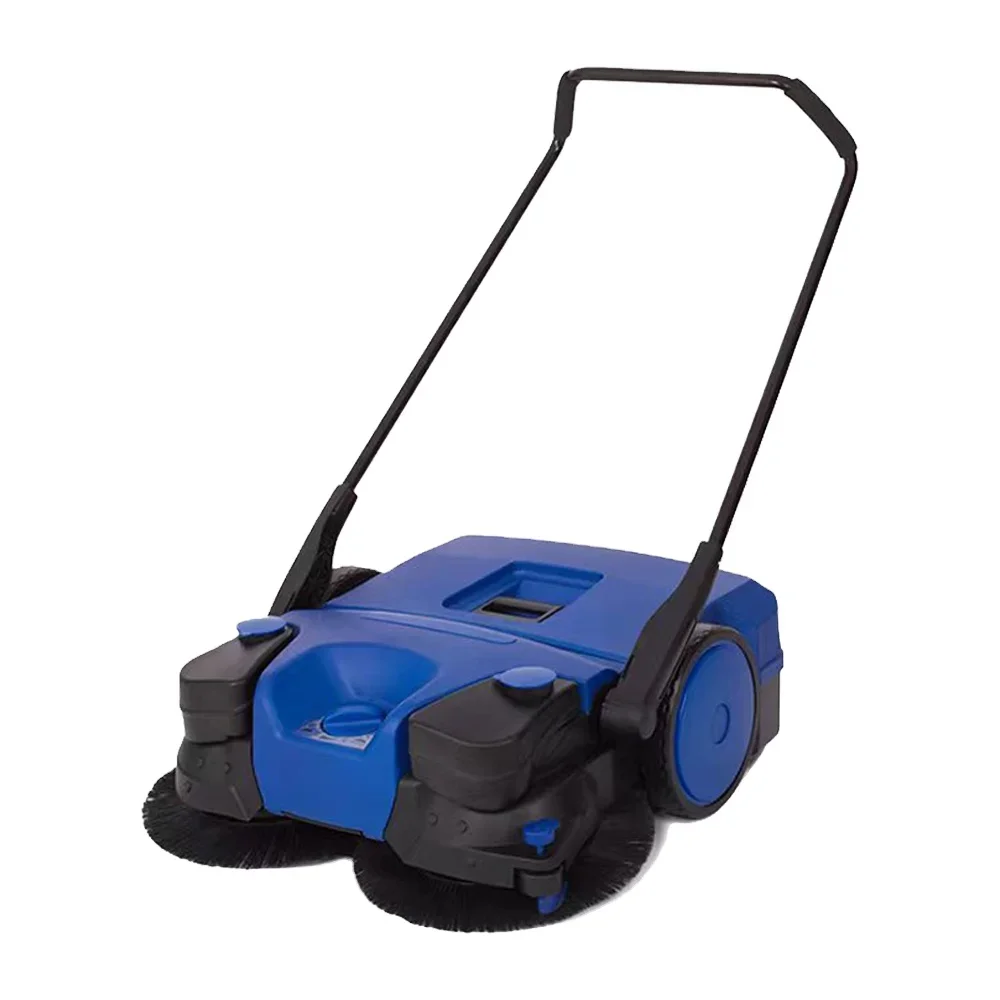 CleanHorse hand push unpowered handheld leaf collecting lawn floor sweeper