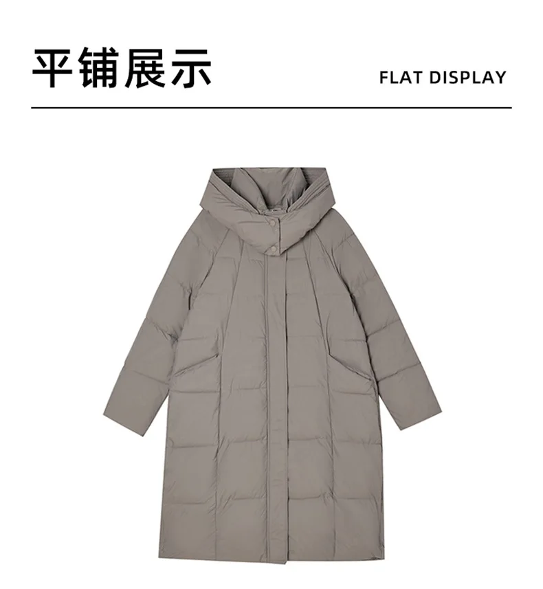 Winter Warmth Women's Mid-Length Down Cotton Jacket Over-the-Knee Parkas New Loose Quilted Coat Thickened Outerwear Trendy Tops