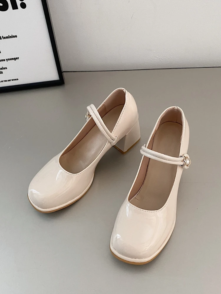 French Elegant High Heels Shoes Office Lady Pure Color Korean Style Sandals Design 2022 Summer Chic Casual Non Slip Sandals