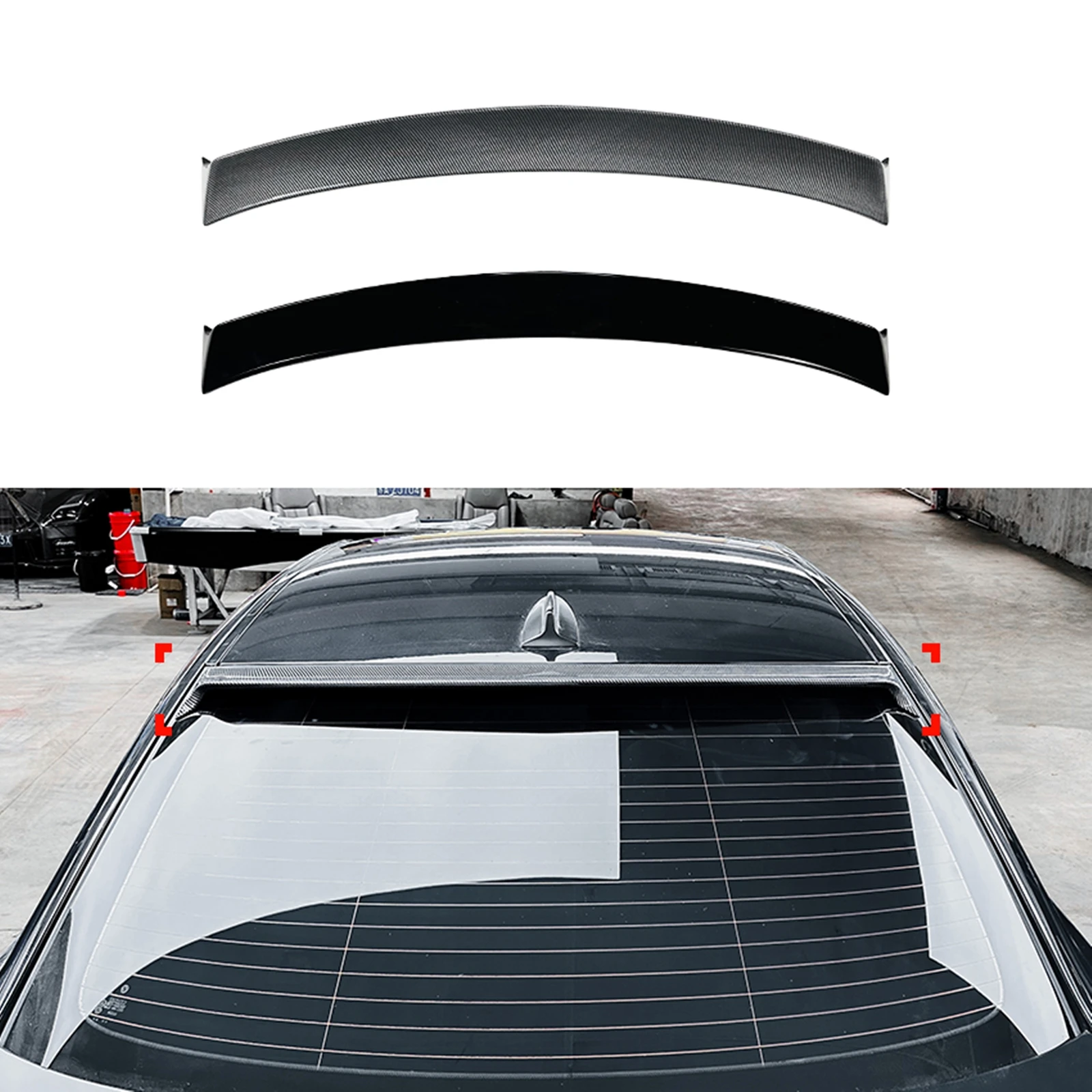 

Rear Trunk Lid Roof Spoiler Wing For BMW 1 Series E82 Coupe 120i 128i 135i M1 2008-2013 Carbon Fiber Look/Gloss Black Upper Lip