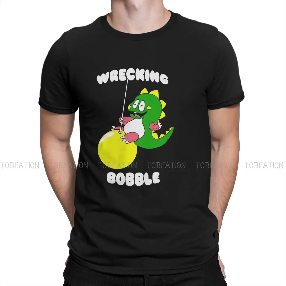 Wrecking Bobble Newest TShirts Bubble Bobble Men Harajuku Pure Cotton Streetwear T Shirt O Neck