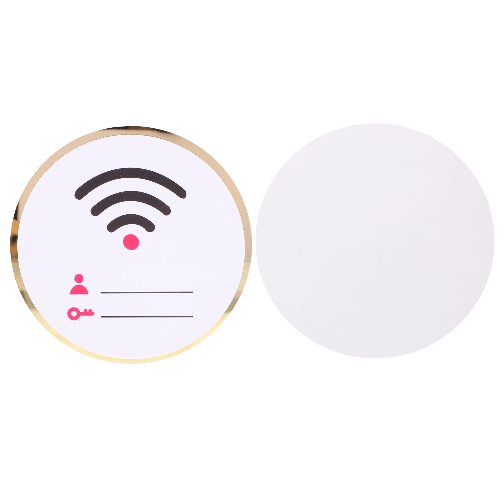 

WIFI Prompt Board Acrylic Password Sign Simple Wall Mountable Premium Material Hotel Cafe Home Decor Round White Gold