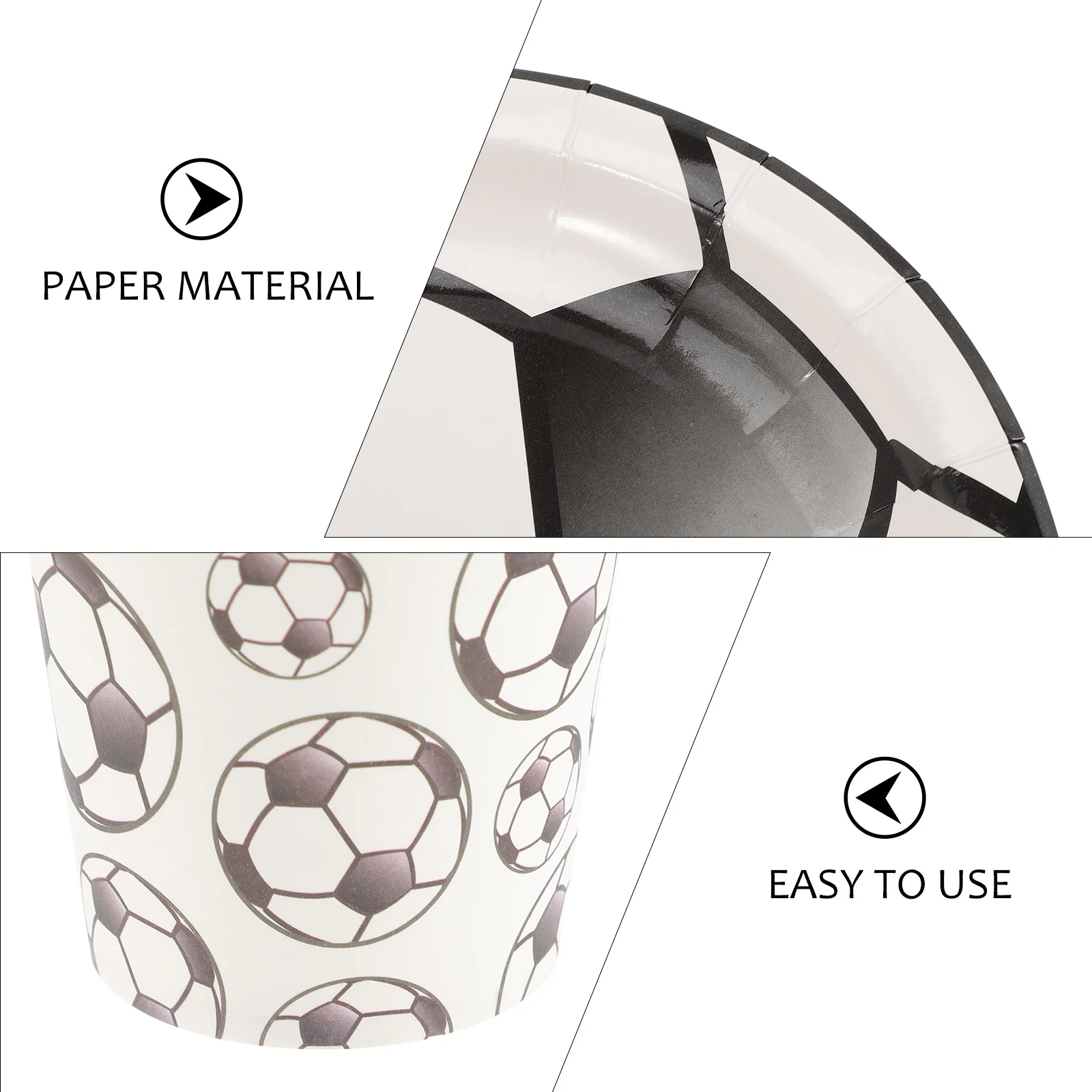 

1Set Soccer Party Disposable Dinnerware Set Paper Plates Cups Tableware for Birthday Party Supplies Football Themed Decorations