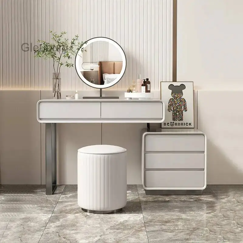 

Makeup Vaniti Light Luxury High-end Small-sized Retractable Makeup Vaniti Solid Wood Bedroom Furniture Ban Trang DiemYS40CC