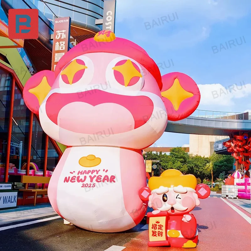 

Chinese new year inflatable snake standing animal rose red baby snakes for chinatown snake year decoration