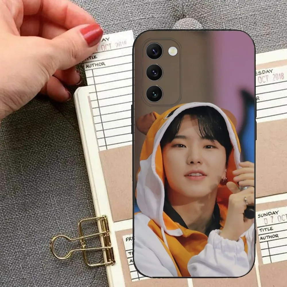 H-Hoshi Kwon Soonyoung Phone Case For Samsung S24,23,22,30,21,10,9,Ultra,Plus,Lite,FE,5G Black Soft Case