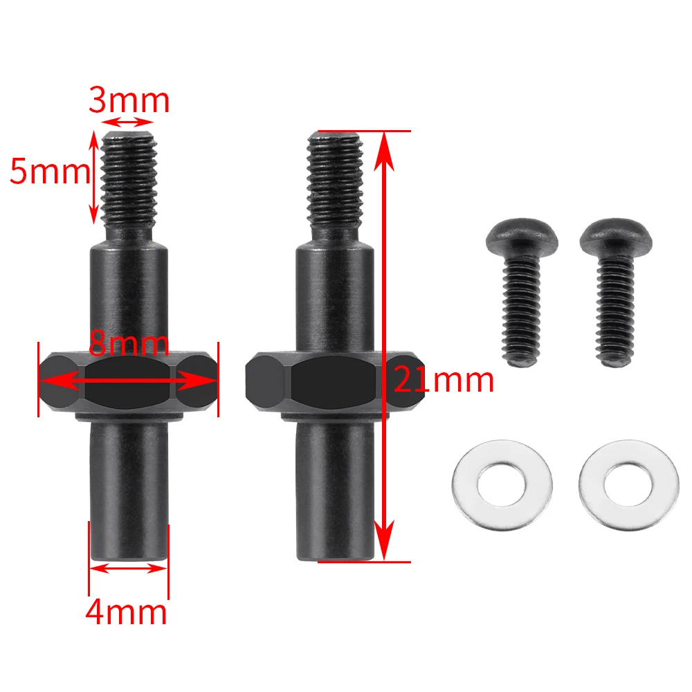 YEAHRUN Steel Front Rear CVD Shaft for 1/16 Mini-B 2WD RC Buggy Truck Model Upgrade Parts