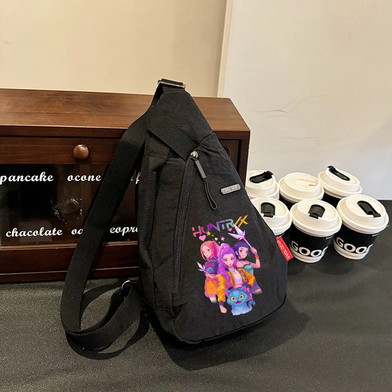 K팝 데몬 헌터즈 여성용 체스트 팩 영화 소녀 크로스바디 스포츠 패니 팩 숄더백 어린이 백팩 야외 벨트 범백