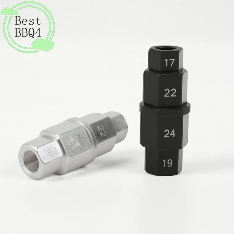 (BBQ4)Hex Axle Tool Universal Chrome Silver Hex Wrench Removal Tool Hex Allen Axle Spindle Tool For Motorcycle Front Axle Wheel