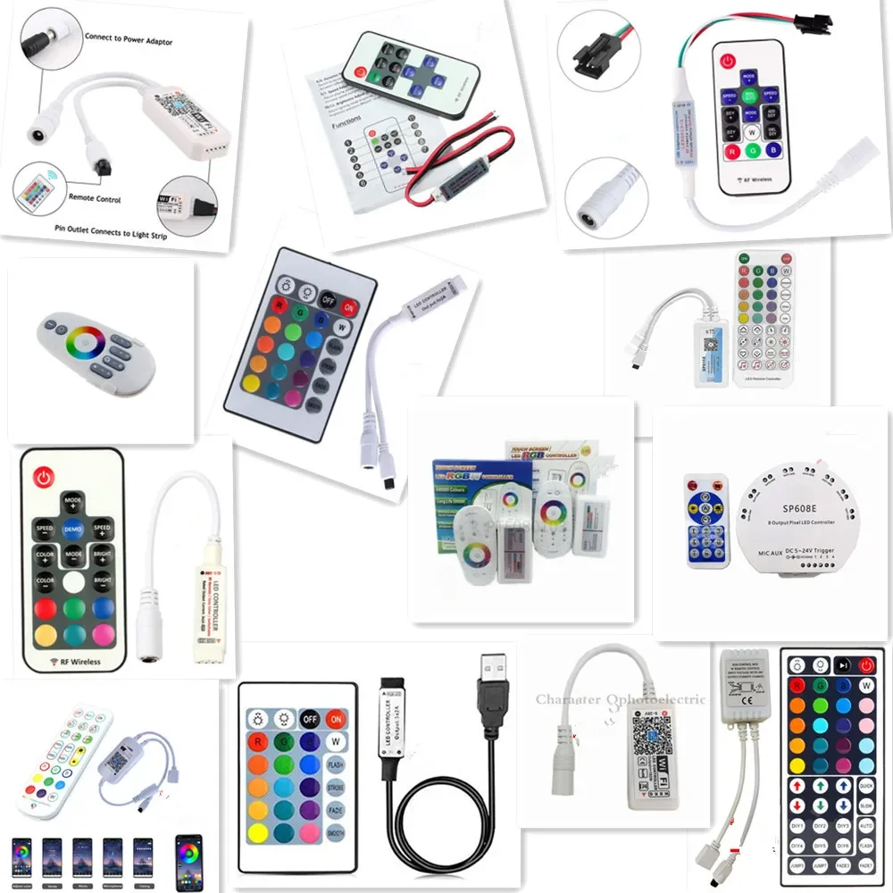 

1PCS DC5V 12V 24V RGB Led Wifi Controller RGBW RGBWW Bluetooth 2.4G Touch For 5050 2835 WS2811 WS2812B Led Strip Controller