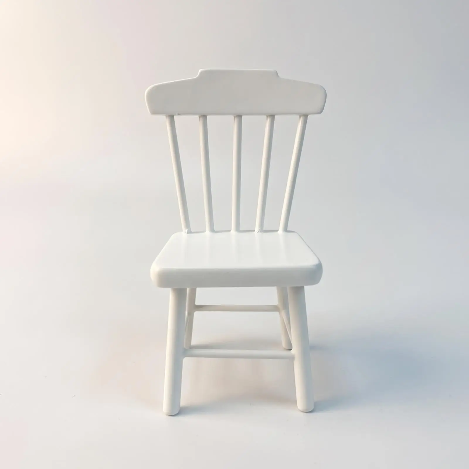 Miniature Wood Chair for Dollhouse 1 12 Scale White Finish Doll Furniture Seating for Tiny Kitchen Dining Room Diorama Decor