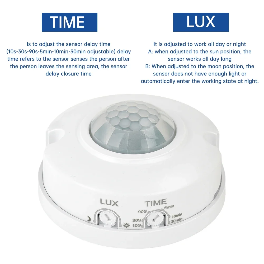Mini Sensor de movimiento PiR, interruptor de inducción montado en el techo, hogar inteligente, Sensor infrarrojo de cuerpo humano para pasillo de alta sensibilidad