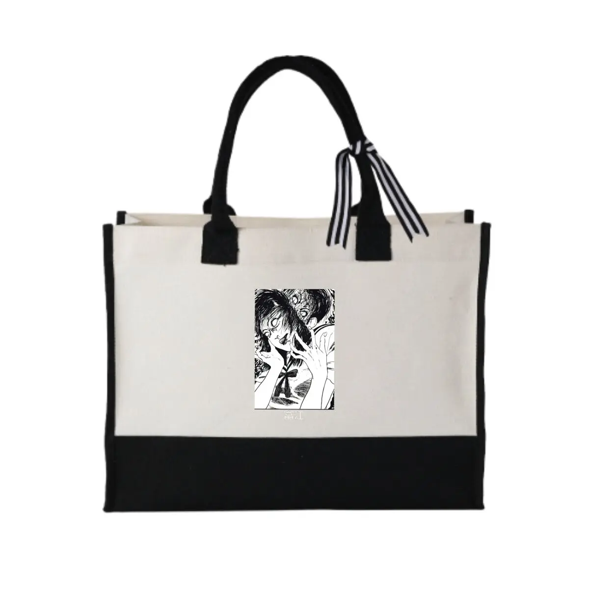 tomie-horror-manga-art-grafico-versatil-patchwork-bolsa-de-lona-para-dormitorio-universitario-essentials